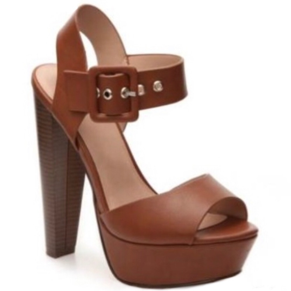Mix No. 6 Cognac Bessie Platform sandal
